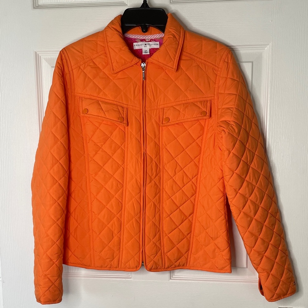 Tommy Hilfiger Golf Orange Quilted Puffer Jacket